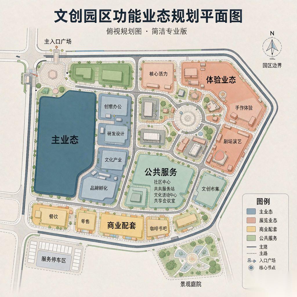 文创园区功能业态规划平面图