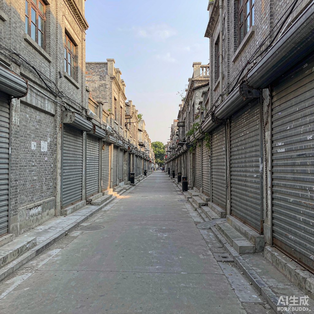 闲置街区盘活前的老城区街景