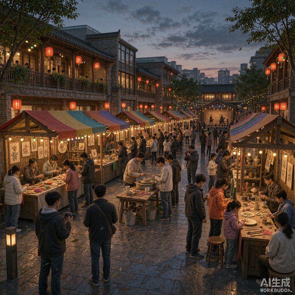 街区非遗手作市集效果图